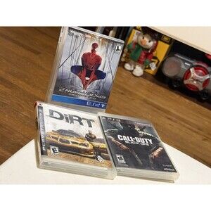 PS3 Games Lot Of 3 , The Amazing Spiner Man 2, Call Of Duty Black Ops, Dirt